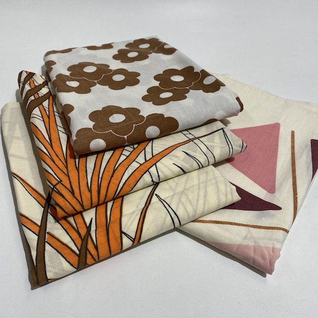 PILLOWCASE, Retro Brown Orange Pink Assorted